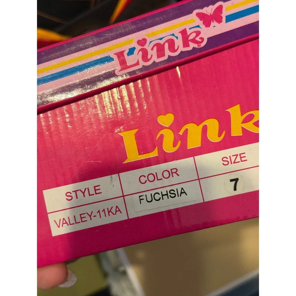 Link Kids Fuchsia Valley 11ka Boots Size 7 Side Zip Buckle Details